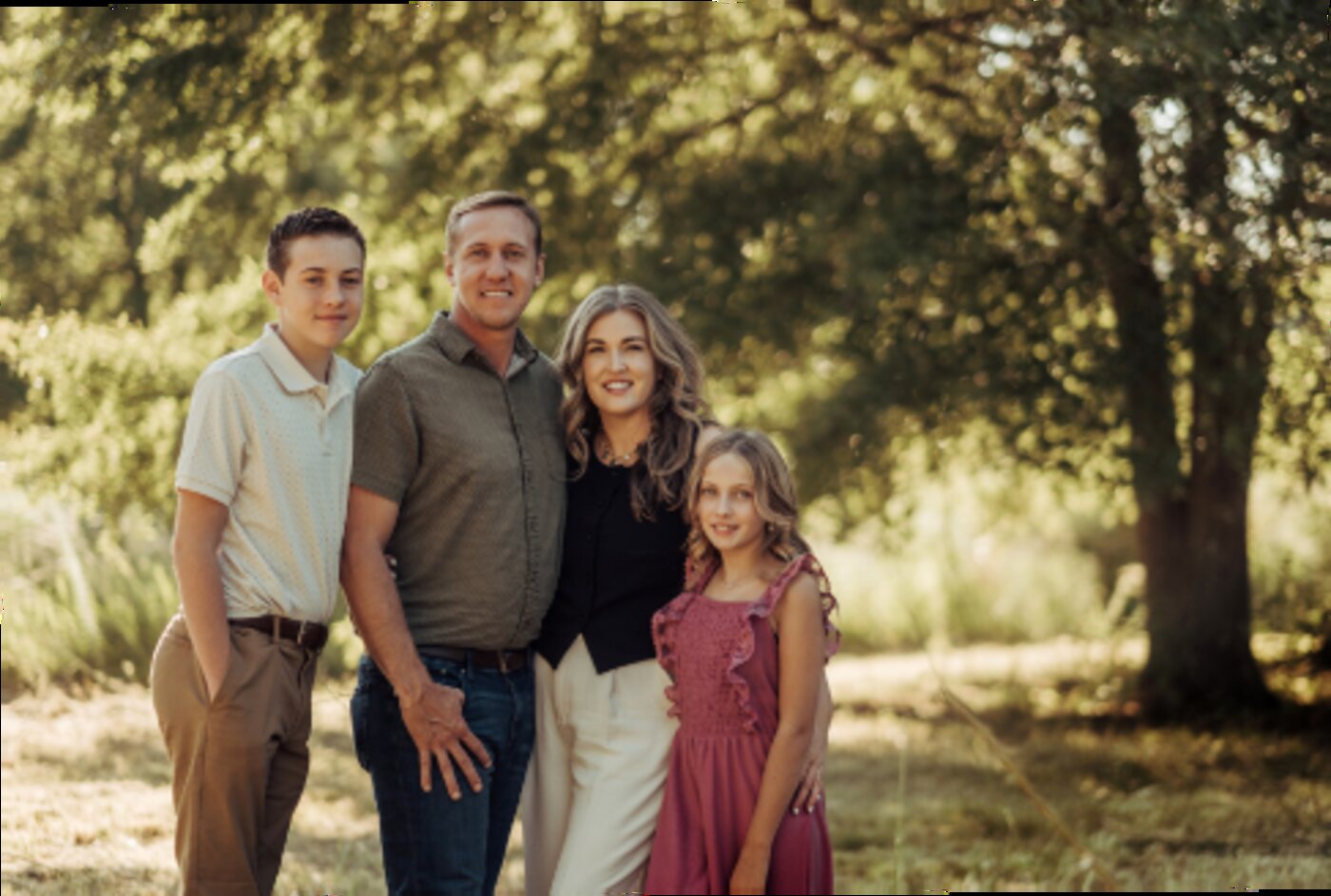 Colby Watson with his wife and two children in NC-08