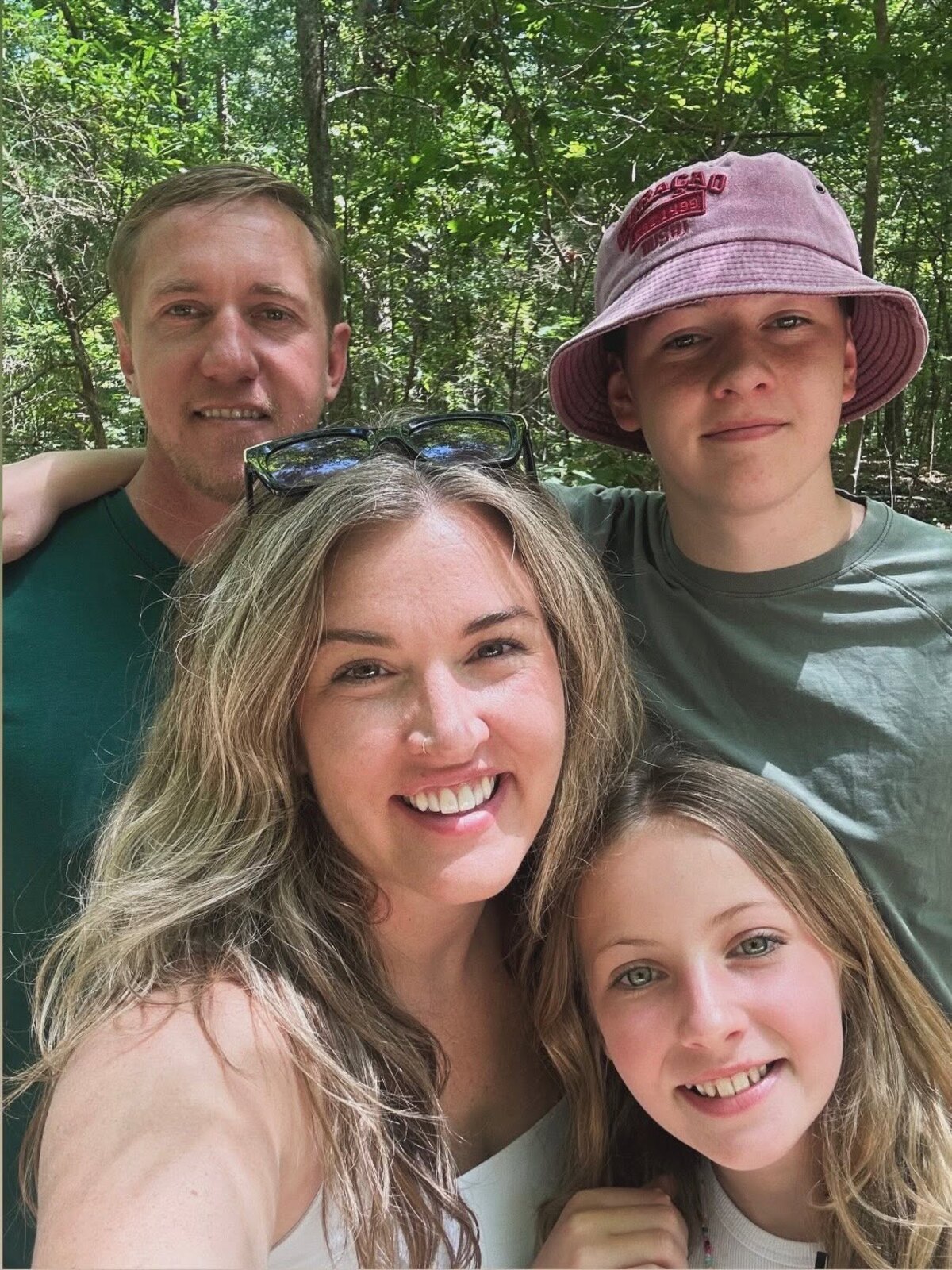 Colby Watson with his family in North Carolina